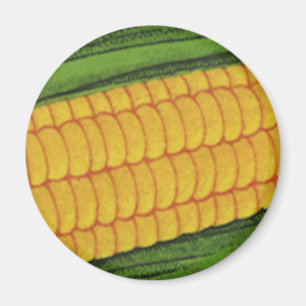 Vintages Gemüse; Gelber Mais auf dem Cob Magnet
