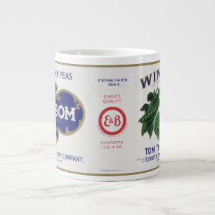 Vintages Gemüse kann Kunst, Winsom Peñas Jumbo-Tasse