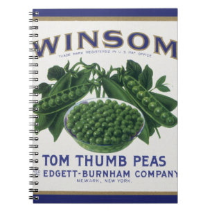 Vintages Gemüse kann Kunst, Winsom Peñas Notizblock