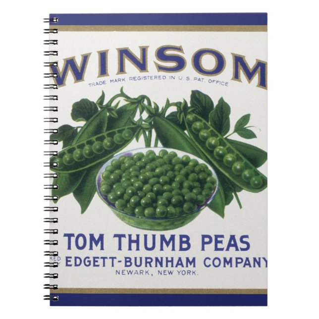 Vintages Gemüse kann Kunst, Winsom Peñas Notizblock (Vorderseite)