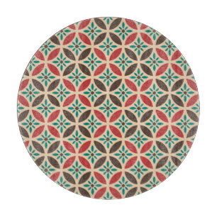 Vintages geometrisches, abstrakt nahtloses Muster. Schneidebrett
