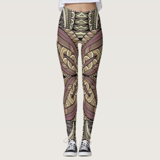 Vintages geometrisches Boho-Muster Leggings