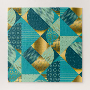 Vintages geometrisches Gewebe, nahtloses Patchwork