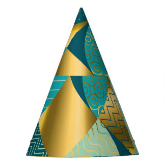 Vintages geometrisches Gewebe, nahtloses Patchwork Partyhütchen