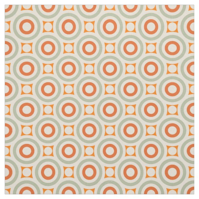 Vintages geometrisches Kreis-Muster Stoff (Muster)