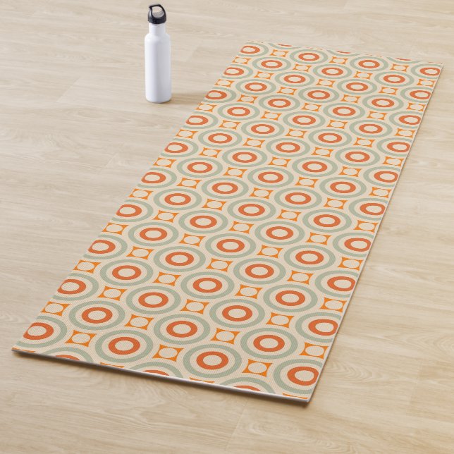 Vintages geometrisches Kreis-Muster Yogamatte (Beispiel)