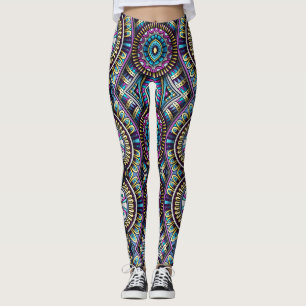 Vintages geometrisches Muster Leggings