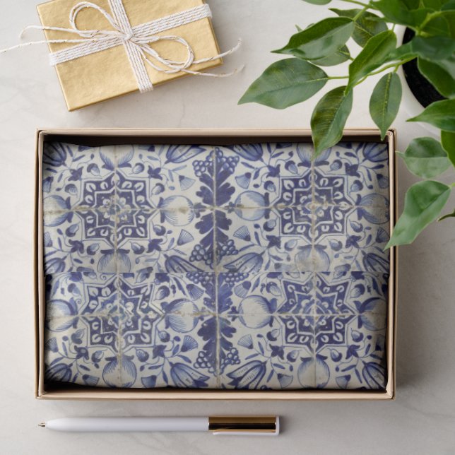 Vintages geometrisches Muster Seidenpapier (Geschenk)