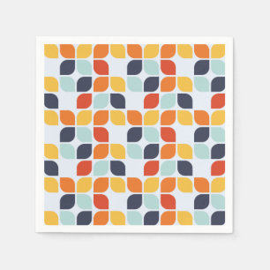Vintages geometrisches Muster Serviette