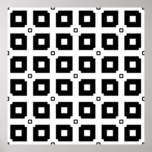 Vintages geometrisches Muster. Wiederholelemente Poster (Vorne)