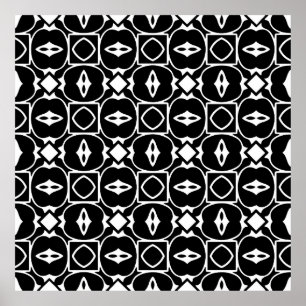 Vintages geometrisches Muster. Wiederholelemente Poster