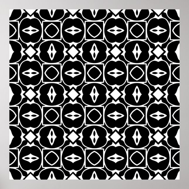 Vintages geometrisches Muster. Wiederholelemente Poster (Vorne)
