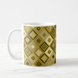 Vintages geometrisches Rhombus, nahtloses Muster. Kaffeetasse