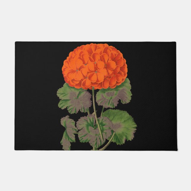 Vintages Geranium - fett blumenreich Fußmatte (Vorderseite)