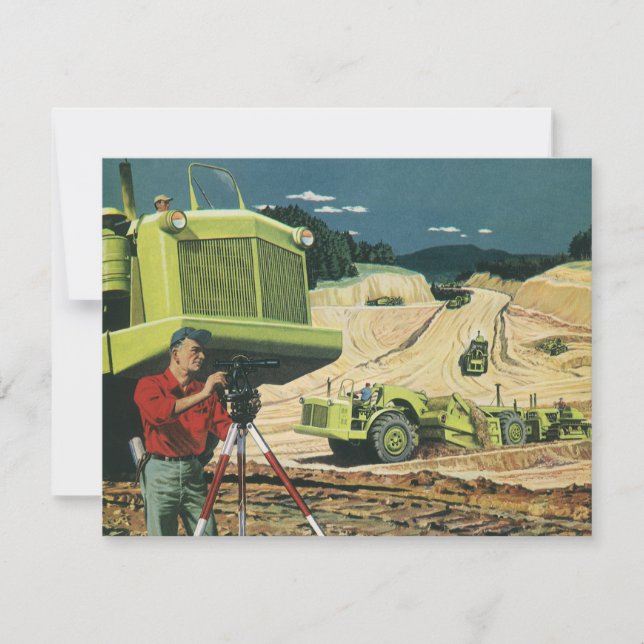 Vintages Geschäft, Baustelle mit Umfrage (Vorderseite)