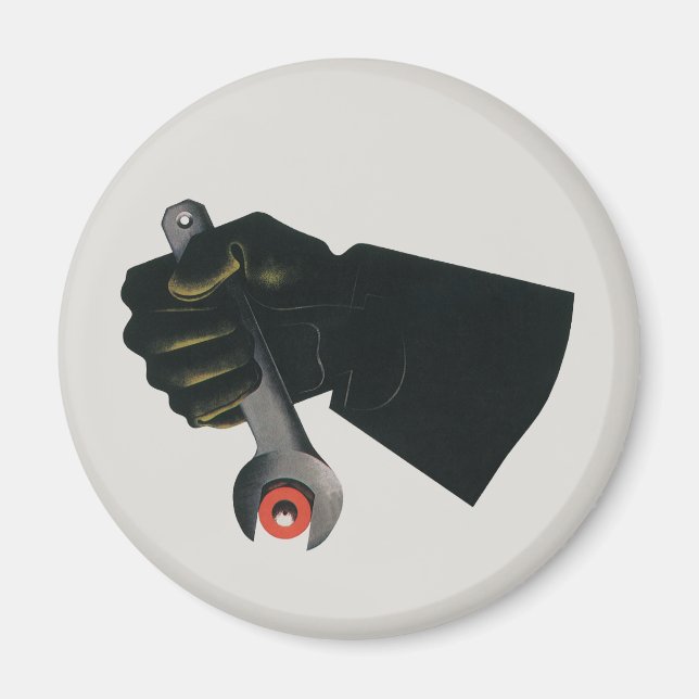 Vintages Geschäft, Fabrikmachinist Magnet (Vorne)