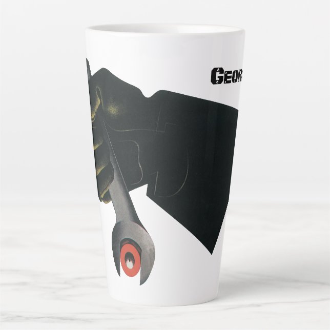 Vintages Geschäft, Fabrikmachinist Milchtasse (Vorderseite)