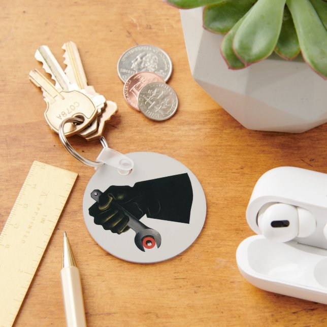 Vintages Geschäft, Fabrikmachinist Schlüsselanhänger (Schreibtisch)