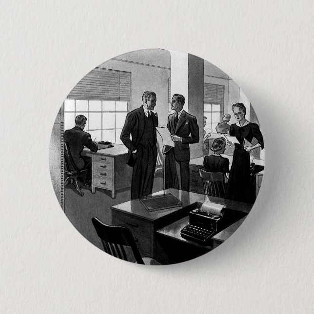 Vintages Geschäft, Führungskraft Geschäftsstelle Button (Vorderseite)