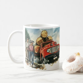 Vintages Geschäft, LKW-Logging mit Lumberjacks Kaffeetasse