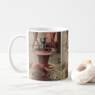 Vintages Geschäft, Riesenwasserturbinenenergie Kaffeetasse