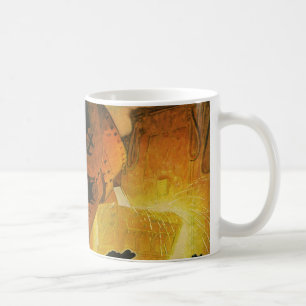 Vintages Geschäft, Stahlindustrie Kaffeetasse