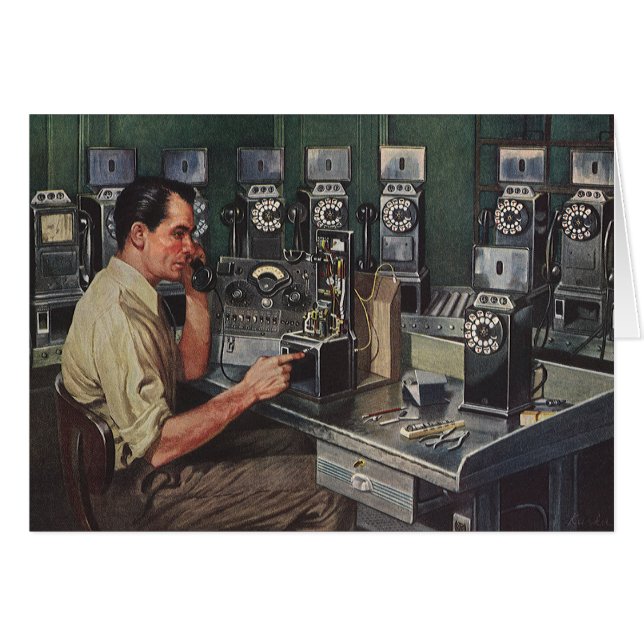 Vintages Geschäft, Telefonreparateur (Vorderseite (Horizontal))