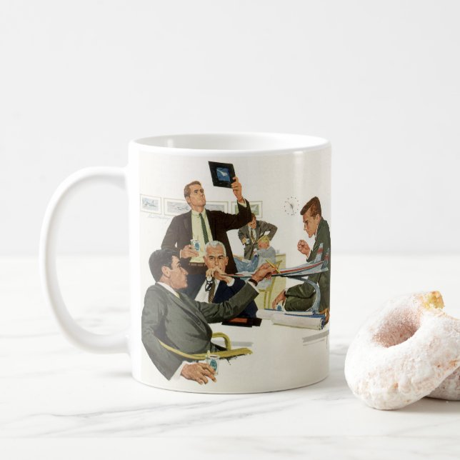 Vintages Geschäft, Treffen der Führungskräfte Kaffeetasse (Mit Donut)