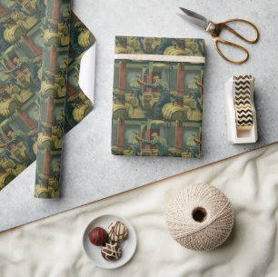 Vintages Geschäft, Weinherstellung Weinkeller Geschenkpapier
