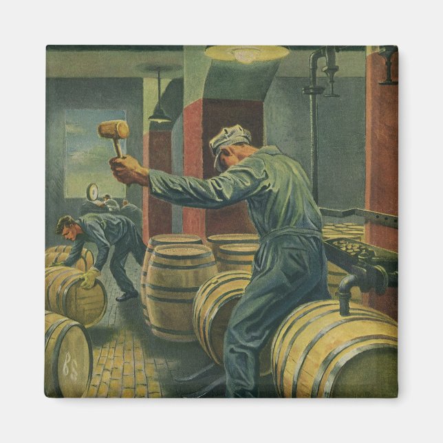 Vintages Geschäft, Weinherstellung Weinkeller Magnet (Vorne)