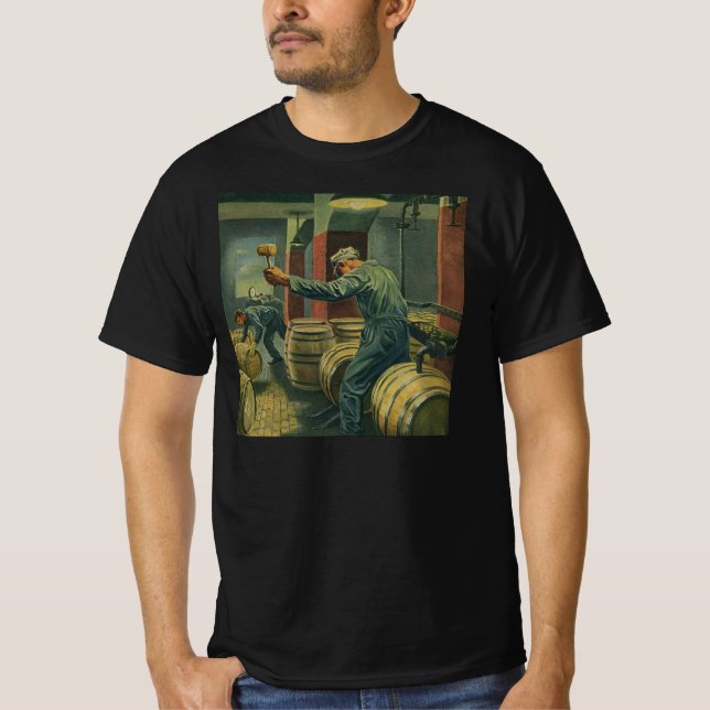 Vintages Geschäft, Weinherstellung Weinkeller T-Shirt (Vorderseite)