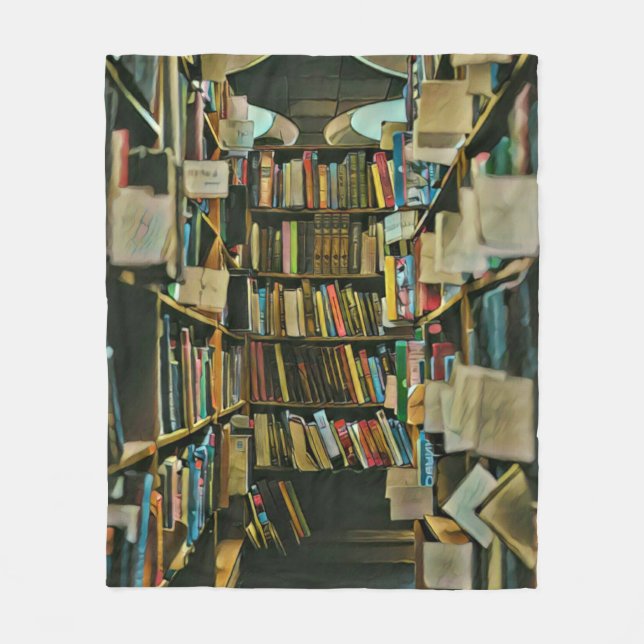Vintages Geschenk für Buchliebhaber Fleecedecke (Vorderseite)