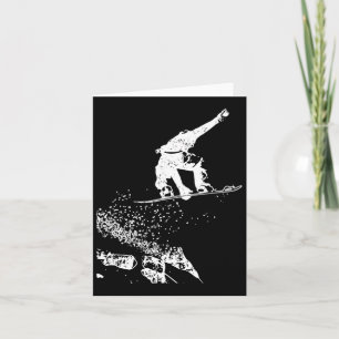 Vintages Geschenk für Snowboarder Wintersport Desi Karte