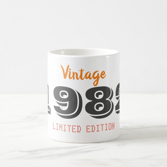 Vintages Geschenk von 1982 in limitierter Auflage Kaffeetasse (Mittel)