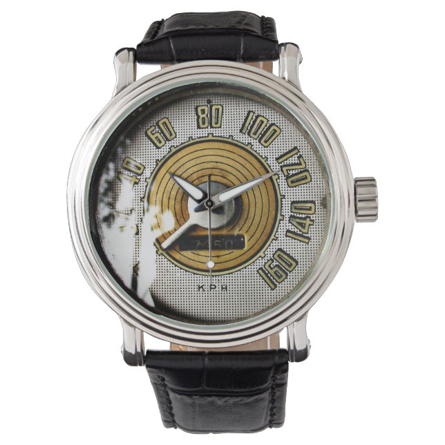 Vintages Geschwindigkeitsmessgerät Armbanduhr (Vorderseite)