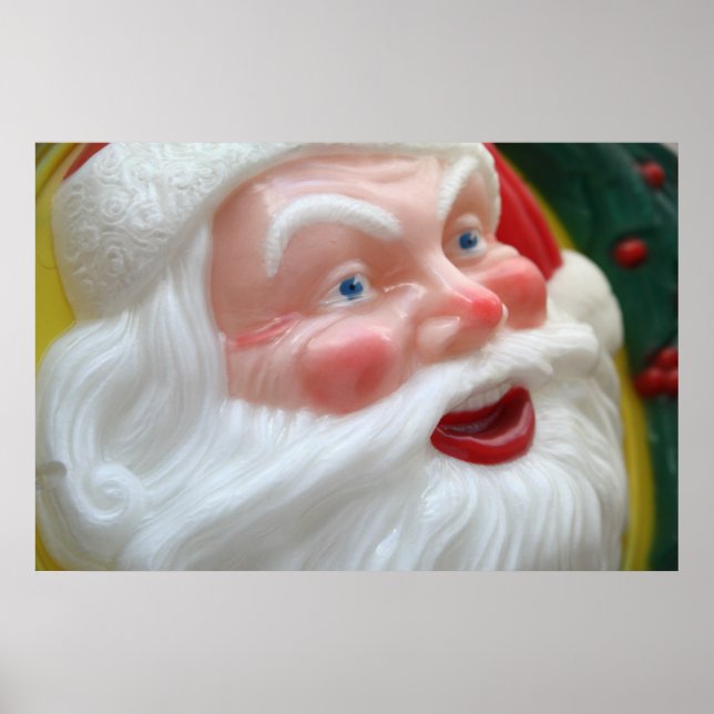 Vintages Gesicht des Weihnachtsmannes Poster (Vorne)
