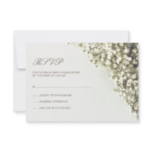 Vintages Gipskraut Hochzeit RSVP