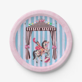 Vintages Girl Circus Party Pappteller