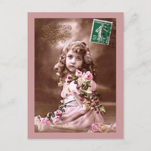Vintages Girl Portrait Postkarte
