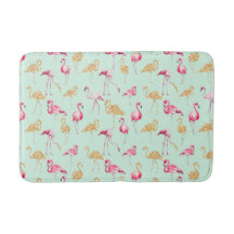 Vintages Girly Pink und Gold Flamingo