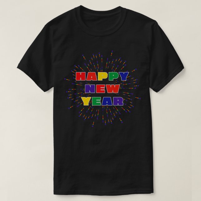 Vintages Glück im neuen Jahr T-Shirt (Design vorne)