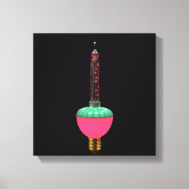 Vintages Glühbirnenlicht Leinwanddruck