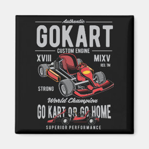 Vintages Go-Kart-Racing-Logo Magnet