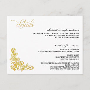 Vintages Gold Begleitkarte