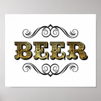 Vintages Gold-BIER-Zeichen