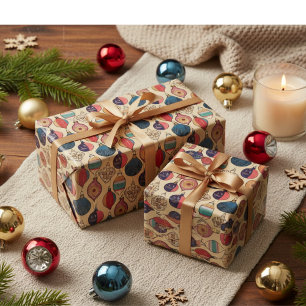 Vintages Gold Xmas Schmuckpapier Geschenkpapier