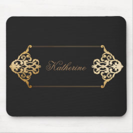 Vintages Golddekorationsmonogramm Mousepad