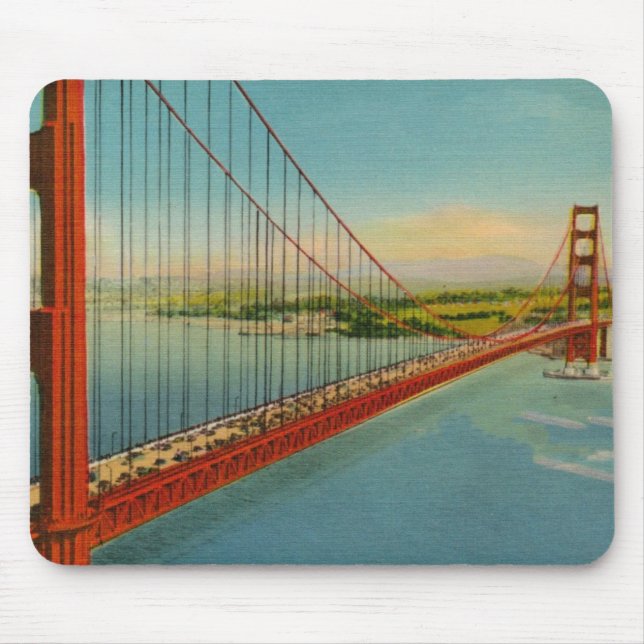 Vintages Golden Gate Brücke Mousepad (Vorne)