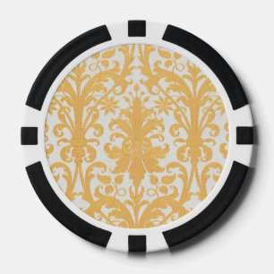 Vintages goldenes Verziertes Muster Pokerchips