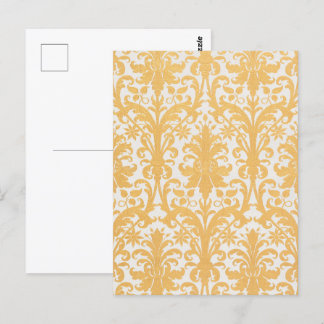 Vintages goldenes Verziertes Muster Postkarte